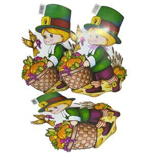 VTG 1978 Beistle St. Patrick’s Day Leprechaun Die Cut Decorations USA Made Decor